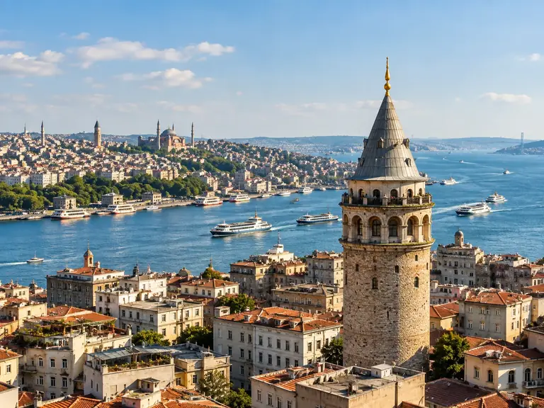 Galata Kulesi ve İstanbul Boğazı
