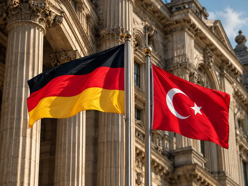 Almanya ve Türkiye bayrakları
